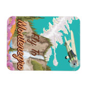 Montenegro Vintages Flugplakat Magnet (Horizontal)