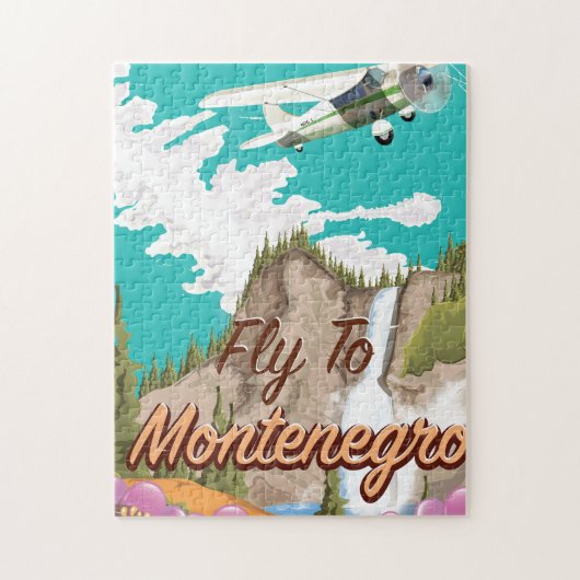 Montenegro Vintages Flugplakat Puzzle (Vertikal)