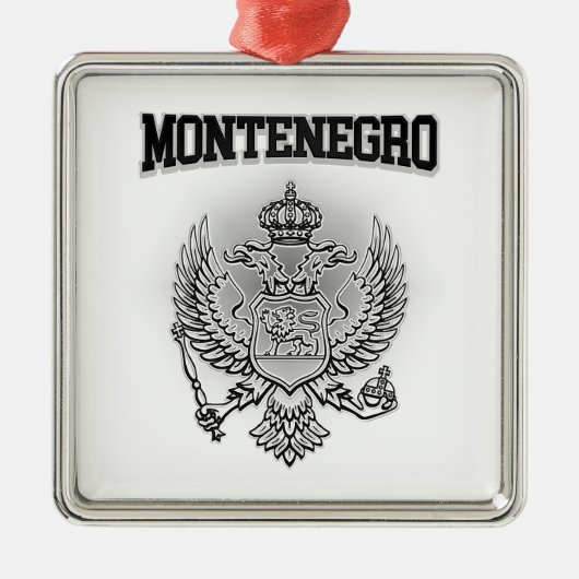 Montenegro-Wappen Ornament Aus Metall (Vorne)