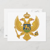 Montenegro-Wappen Postkarte (Vorne/Hinten)