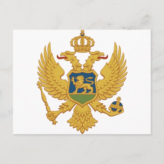 Montenegro-Wappen Postkarte (Vorderseite)