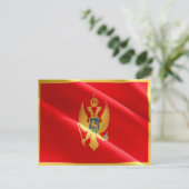 Montenegro - Waving Flag - Postkarte (Stehend Vorderseite)