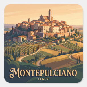 Montepulciano Italien Quadratischer Aufkleber