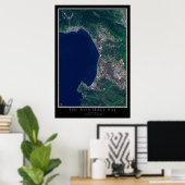 Monterey Bay California Satellite Poster Map (Heimbüro)