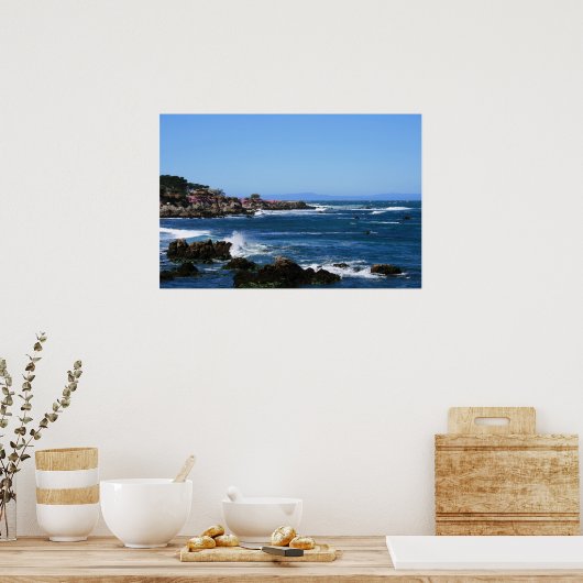 Monterey Bay Coastline Foto (6 von 6) Poster (Küche)