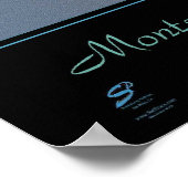 Monterey Bay, Kalifornien-Satellitenposter Poster (Ecke)