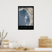 Monterey Bay, Kalifornien-Satellitenposter Poster (Küche)