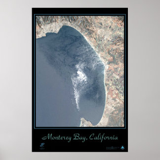 Monterey Bay, Kalifornien-Satellitenposter Poster