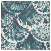 MONTEREY BAY MERMAID Indigo Scallop Küste Stoff (Nahaufnahme)