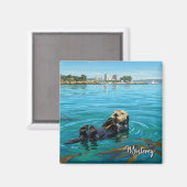 Monterey Bay Sea Otter California Travel Magnet (Vorderseite/Rückseite)
