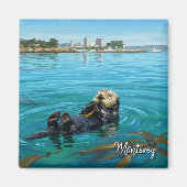 Monterey Bay Sea Otter California Travel Magnet (Vorne)