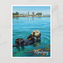 Monterey Bay Sea Otter California Travel Postkarte