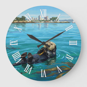 Monterey Bay Seeotter Kalifornien Reise Große Wanduhr