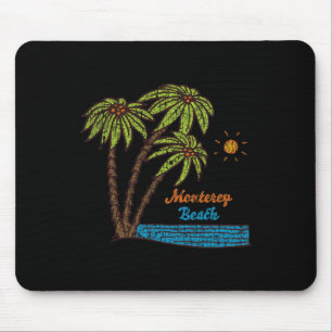 Monterey Beach, Kalifornien Surfen Vintage-Grafik Mousepad