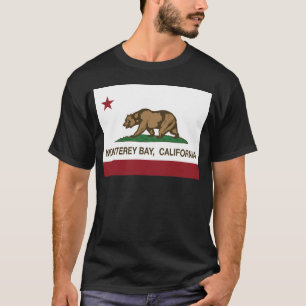 Monterey-Buchtkalifornien-Staatsflagge T-Shirt