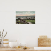 Monterey, CA - Vogelperspektive von Monterey Poster (Küche)