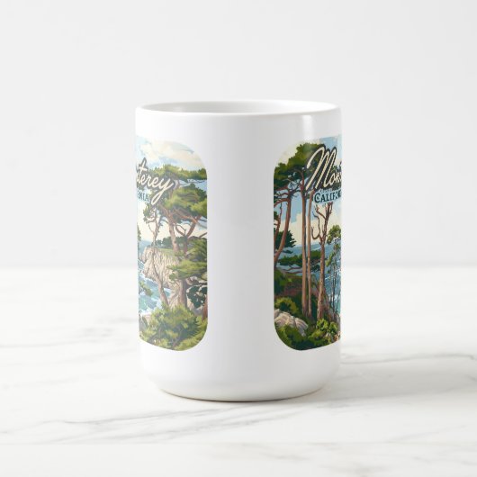 Monterey California Cypress Trees Ocean Coast Kaffeetasse (Mittel)