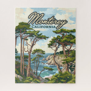 Monterey California Cypress Trees Ocean Coast Puzzle