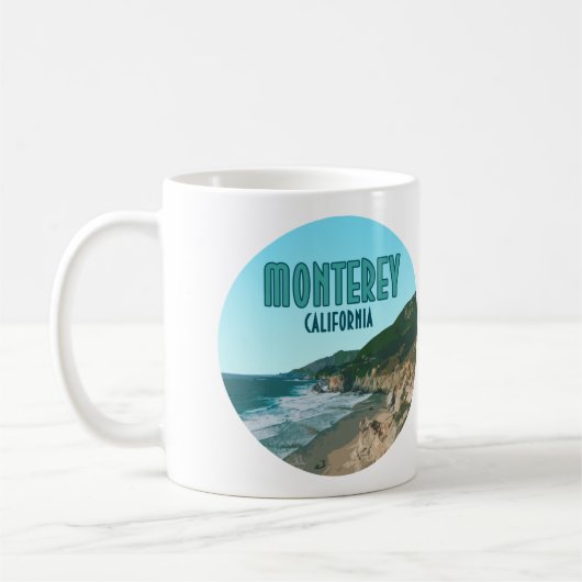 Monterey California Pacific Coast Highway Vintag Kaffeetasse (Links)