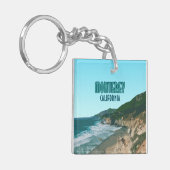 Monterey California Pacific Coast Highway Vintag Schlüsselanhänger (Vorderseite links)