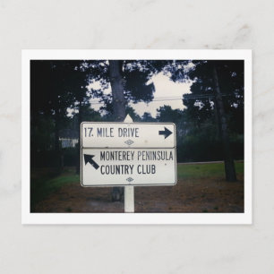 Monterey, California Road Sign Vintag Postkarte