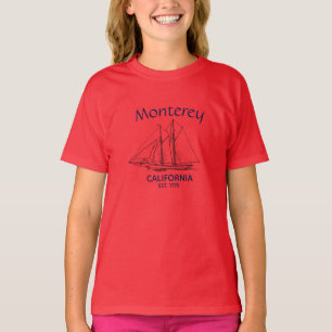 Monterey California Sailboat Yachting, Mädchen T-Shirt