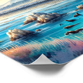 Monterey California USA Travel Places watercolor Poster (Ecke)