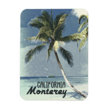 Monterey California Vintag Beach Travel Art