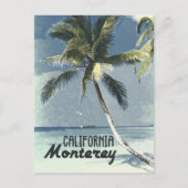 Monterey California Vintag Beach Travel Art Postkarte (Vorderseite)