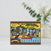 Monterey California Vintag Grußkarte Postkarte (Stehend Vorderseite)