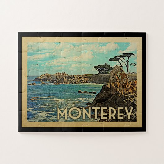 Monterey California Vintage Reise Puzzle (Horizontal)
