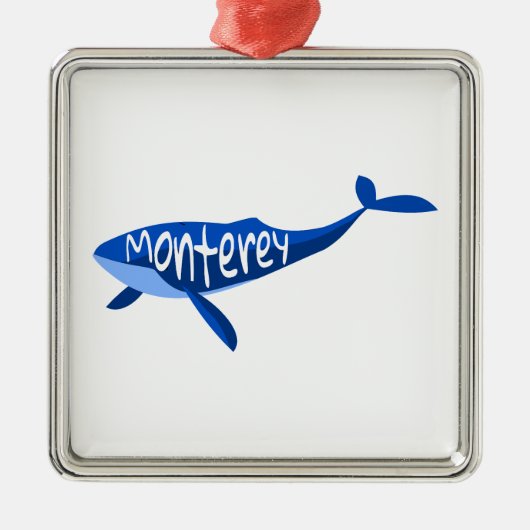 Monterey California Whale Ornament Aus Metall (Vorne)