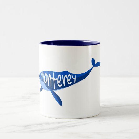 Monterey California Whale Zweifarbige Tasse (Mittel)