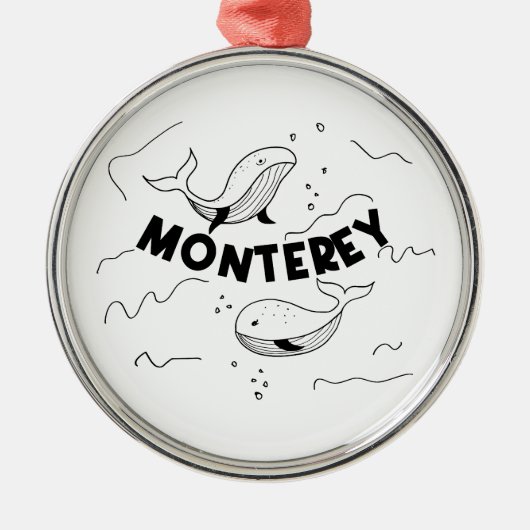 Monterey California Whales Ornament Aus Metall (Vorne)