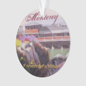 Monterey Fishermans Wharf Landschaftliche kaliforn Ornament (Vorderseite)