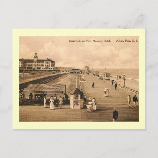 Monterey Hotel, Asbury Park, New Jersey Vintag Postkarte (Vorderseite)