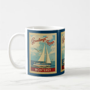 Monterey Kaffeetasse Segelboot Vintage Kalifornien