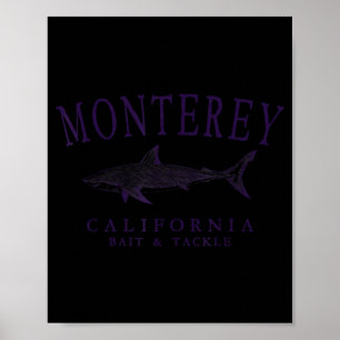 Monterey Kalifornien Hai Vintage Pflaume Kunst Ang Poster