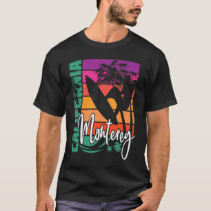 Monterey Kalifornien Retro Sonnenuntergang Strand  T-Shirt