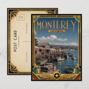 Monterey Kalifornien Vintage Art Deco Golden Age Postkarte