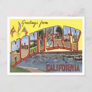 Monterey, Kalifornien Vintage Big Letters Postcard Postkarte