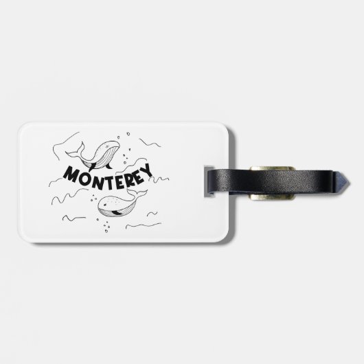 Monterey Kalifornien Wale Gepäckanhänger (Rückseite horizontal)