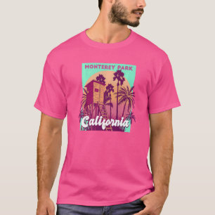 Monterey Park California Palme Beach Retro Vin T-Shirt