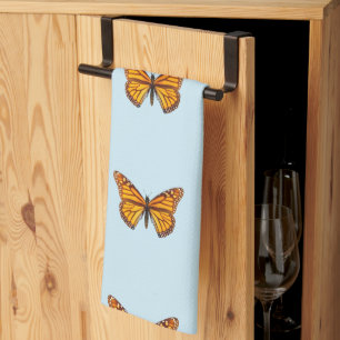 Monterey-Schmetterling Pastellblau Geschirrtuch
