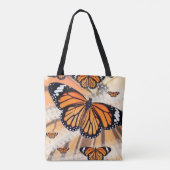 Monterey-Schmetterlingsdesign auf Tragetasche Tasche (Rückseite)