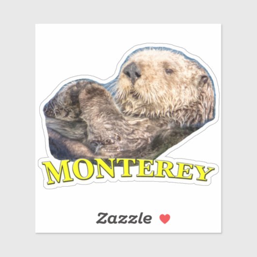 Monterey Sea Otter Vinyl Custom Cut Sticker (Blatt)