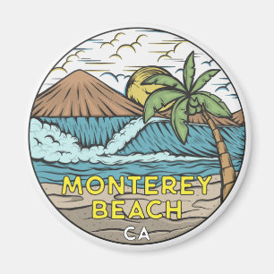 Monterey Strand Kalifornien Vintage Magnet
