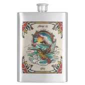 Monterey Tattoo Design: Ein Symbol für Kraft Pow Flachmann (Vorderseite)