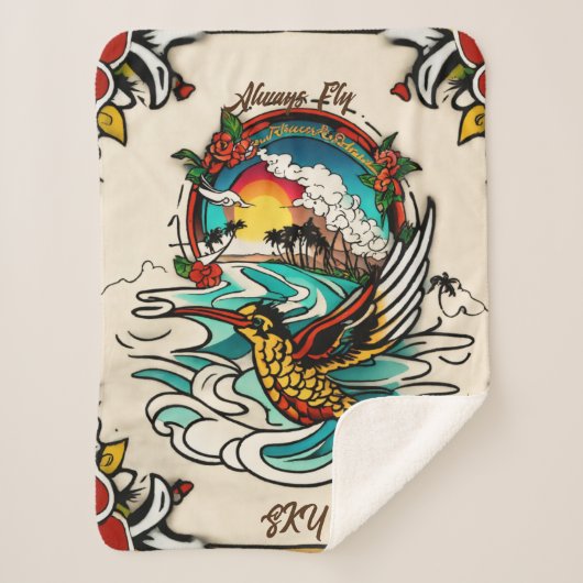 Monterey Tattoo Design: Ein Symbol-klein Sherpadecke (Vorderseite)