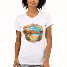 Monterey Waves: Tropisches Tattoo Fusion T-Shirt